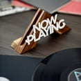 thumbnail image 2 of Tabletop Now Playing Vinyl Record Stand - Wooden Vinyl Record Holder Accessories - Vinyl Record Display LP Shelf - Now Spinning Album Frame For Vinyl Record Storage -No-Tool Assembly ( S, 2 of 9