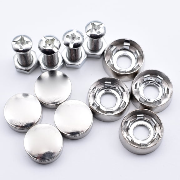 Anti-Theft License Plate Screws Bolts Cap Cover, Screw Bolts Nuts Fasteners, Universal Car Truck Replacement Accessories