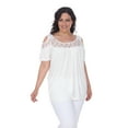 thumbnail image 3 of White Mark Women's Cold Shoulder Bexley Tunic Top, 3 of 4