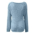 thumbnail image 5 of EDFBUYKRS Women's Plus Size V-Neck Tee with Long Sleeves, Sizes S, 5 of 6