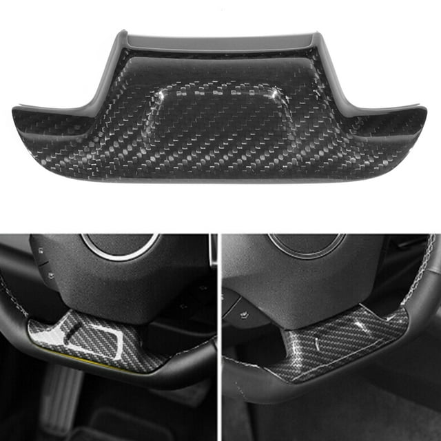 Akozon Carbon Fiber Steering Wheel Cover Suitable for Camaro Zl1 Models Manufactured Between 2017 and 2019