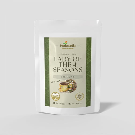 Lady of the 4 Seasons Herbal Tea 20 Tea Bags | Fruity Floral Botanical Blend | Naturally Caffeine-Free | Herbsentia