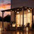 thumbnail image 2 of Leukture 8' x 8' Wall Mounted Lean to Metal Awnings with Sloped Roof Outdoor Patio Gazebo Awning for Backyard Deck White, 2 of 5
