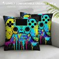 thumbnail image 3 of HENGT Teen Boy Room Decor, Gamer Pillow Covers for Boys Room, Gaming Throw Pillow Covers Room Pillow Covers Decor for Teen Boys Bedroom Dorm Playroom, 3 of 5