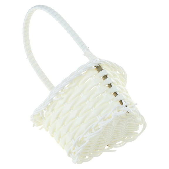 Necvior Versatile Handwoven Basket Flower Baskets with Handles Practical Storage Basket