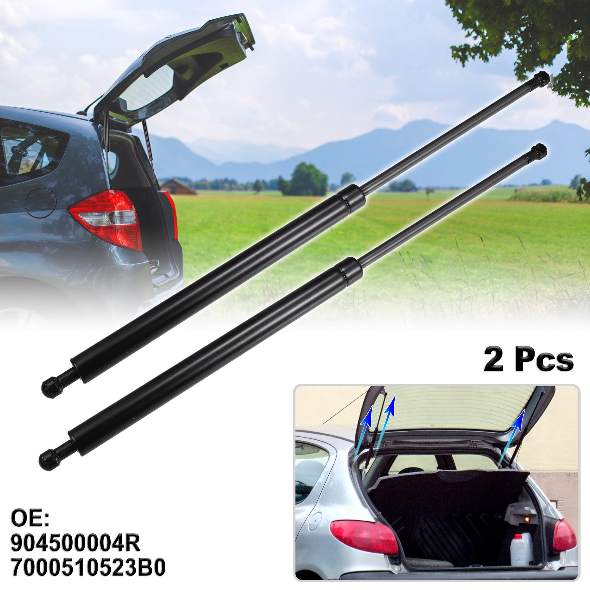Unique Bargains 2Pcs No.904500004R Rear Hatch Lift Supports Struts for Renault Scenic III