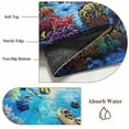 thumbnail image 6 of 3'x5' Area Rugs, Blue Sea Turtle Ocean Indoor Outdoor Area Rug for Living Room Bedroom, Colorful Coral Sea Underwater Washable Bathroom Rugs Kitchen Floor Carpet Mats Home Decor Aesthetic, 6 of 8