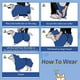 thumbnail image 5 of Albornoz para perros, toalla de secado rápido para ducha y baño de mascotas, albornoz con capucha para gatos y perros de todas las razas, buena absorción, L (azul), 5 of 5