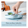 thumbnail image 3 of Set Plato Vaso Bowl Babero Para Comida Bebé De Silicona 8pc Malubero Azul, 3 of 5
