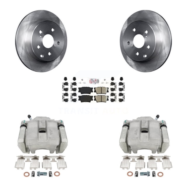 Transit Auto Rear Disc Brake Caliper Rotors and Ceramic Pads Kit for Car Toyota RAV4 KC8-101193N