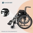 thumbnail image 4 of Silla Ruedas Todo Terreno Plegable Estructura Acero Descansa Brazo Abatible Reposapies Freno Usuario Soporta 150kg, 4 of 5