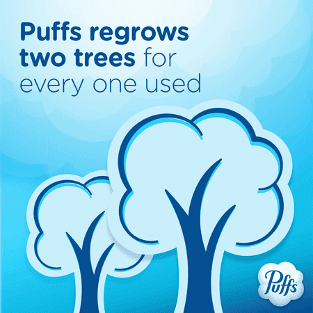 Puffs Plus Lotion with the Scent of Vick's Facial Tissue, 1 Family Size Box, 88 Tissues per Box,
