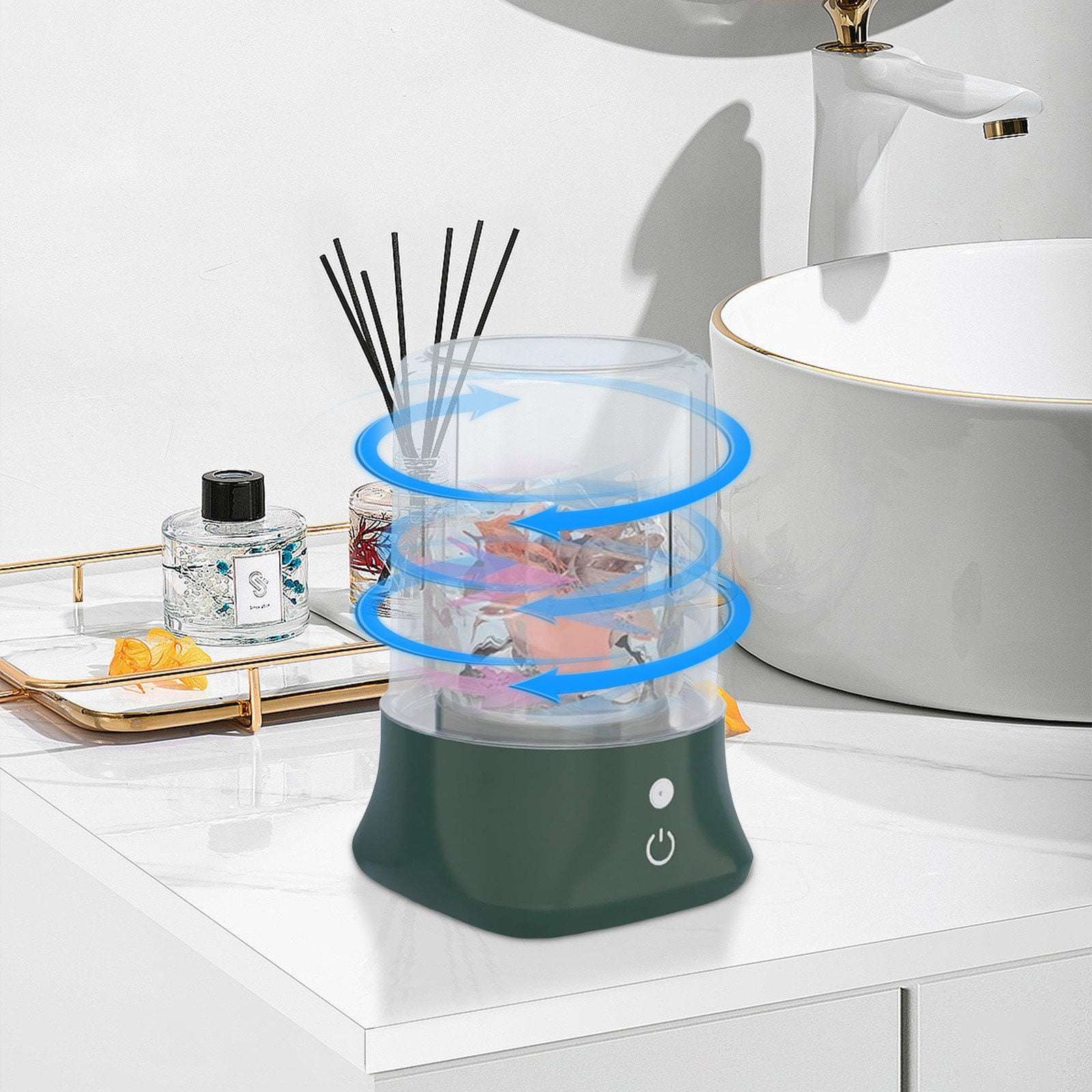 Portable Mini Washing Machine | 1L Capacity | Fully Automatic Wireless Rechargeable Battery Washer for Underwear Socks Lingerie | Lightweight Compact Travel Clothes Cleaner | Small Laundry Device