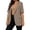 Khaki, variant on Ynynloco Women's Summer Short Sleeve Blazer - Casual Lightweight Breathable Fully-Lined Slim Work Office Jacket with Padded Shoulder