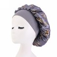 thumbnail image 4 of UDIYO 3 Pcs Silk Satin Bonnet Hair Caps 12inch Diameter Large Sleeping Satin Bonnets with Comfortable Flower Band - High Density Satin Bonnets for Women Braids Curly Night Caps, 4 of 9