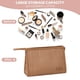 thumbnail image 3 of Bolsa de cosméticos con cremallera para mujer, bolsa de maquillaje de cuero Pu para bolso, bolsa de maquillaje de viaje con asa, 3 of 5