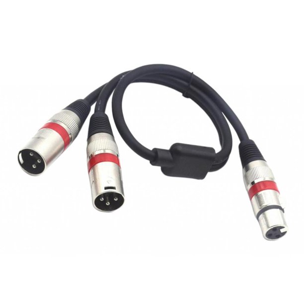 Destyer 1/2/3/5 XLR Splitter Female To Dual Male Y Microphone Adapter 3