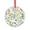 Pattern, variant on Ornament Dragonfly Red Flowers Oil Painting Abstract Style Round Shaped Glass Ornament Romantic Flower Victorian Hanging Craft Collectibles for Xmas Trees Home Party Gifts