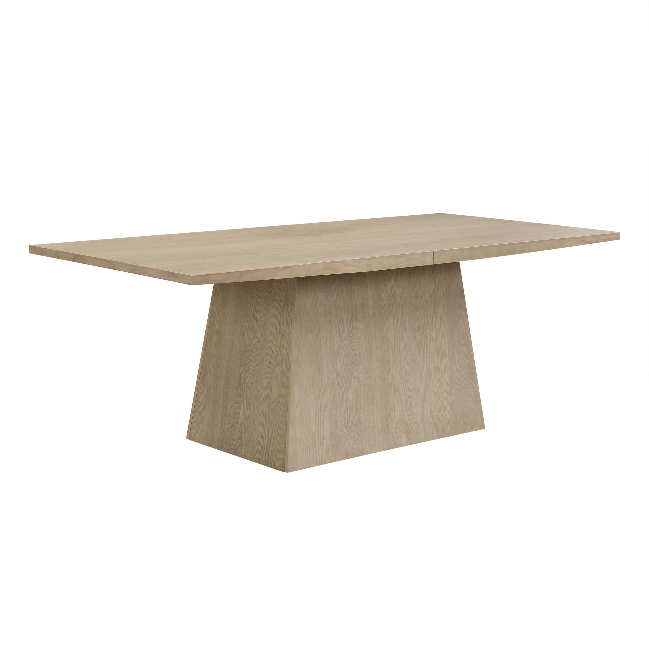 Christopher Knight Home 82" Pedestal Dining Table, Rectangular Seats 6-8, Solid Wood & MDF, Light Natural