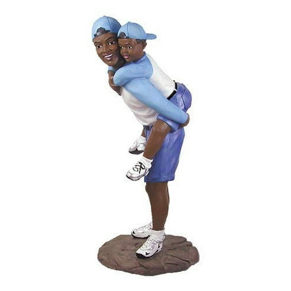 Ebony Treasures® Positive Image Gifts Father Playing Son Figurine, 9.5" Tall
