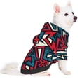 thumbnail image 5 of Cauagu Geometric Elements Pattern Winter Pet Hoodie Sweatshirts- Dog Hoodie Sweater with Leash Hole - Cute Dog Hoodie - Pet Clothes Puppy Cat Custume -Medium, 5 of 8