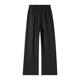thumbnail image 2 of Ceisia Men's Trendy Solid Color Gift Elastic Drawstring Waist Straight Casual Trousers with Pockets, 2 of 6