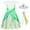 A03592-Light green, variant on Benylion Princess Dress Up with accessories for Girls Birthday Party Outfits Halloween Costumes for Kids Cosplay Princess Costume for 5-6 years