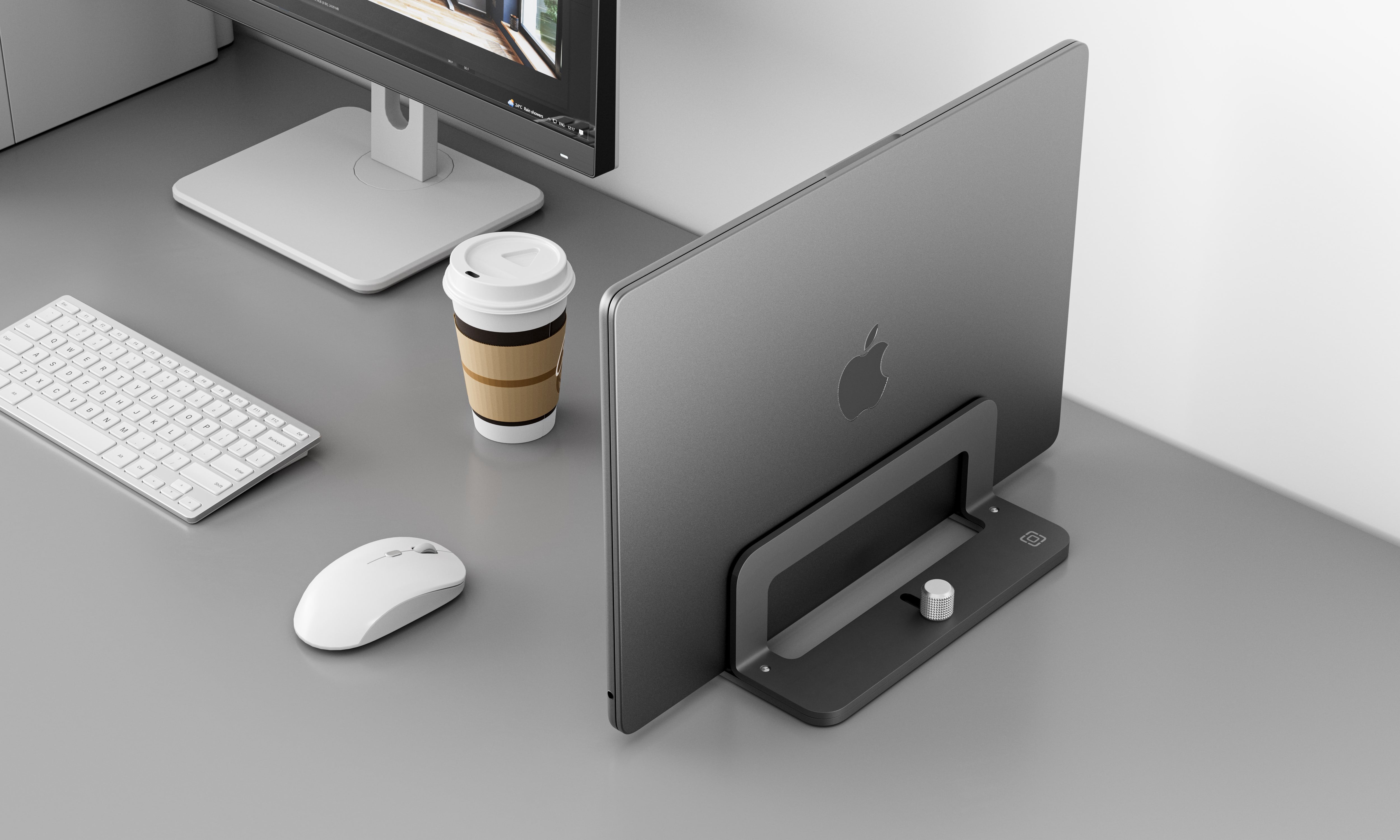 Incipio Vertical Laptop Stand with Adjustable Width, Non-slip Base and Anti-scratch Protection for Laptops, Tablets & MacBook