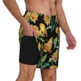 thumbnail image 3 of Picia Sunflowers And Bird pattern Mens Swim Trunks with Compression Liner Stretch Beach Shorts Quick Dry with Zipper Pockets No-Chafing Board Shorts-Large, 3 of 9