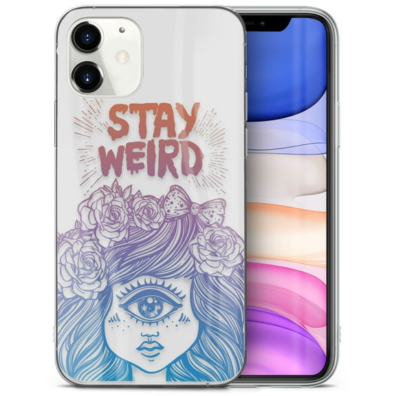 Caseyard TPU Clear Case for iPhone 13 Pro Max with Stay Weird design phone cover