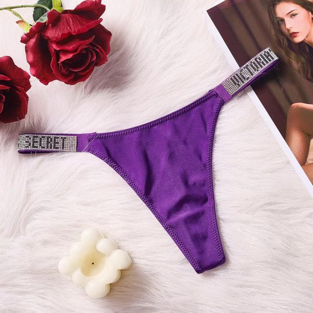 Bragas Sexy Sin Costuras Para Mujer Letra De Lujo Diamantes De Imitación Lencería G String Design.hotpangjing