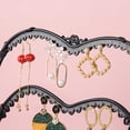 thumbnail image 3 of QualitChoice Ladies Heart-Shaped Earrings Organizer Storage Rack Desktop Hanging Display 3 Tier Jewelry Holder Showcase Packaging black 60 holes black 60 holes, 3 of 6