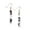 Zebra Black, variant on Women Vertical Bar Tortoise Shell Marble Earrings Lightweight Dangle Earrings (Purple)