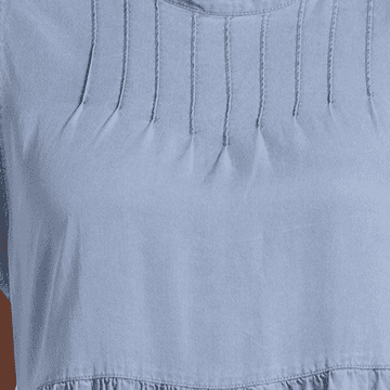 Terra & Sky High Neck Short Sleeve Relaxed Fit Tiered Dress (Women's Plus), 1 Count, 1 Pack