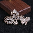thumbnail image 3 of Hyasfey Women Elegant Butterflies Shape Brooch Shiny Rhinestones Inlaid Pin Suit Collar Shawl Cardigan Badge Jewelry Accessories, 3 of 7