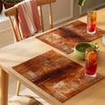 thumbnail image 4 of Burnt Orange Placemats Set of 4 Retro Oil Painting Modern Abstract Art Aesthetics Place Mats Indoor Wipeable Table Mats Washable Dining Table Placemats for Kitchen Holiday Party Home Decor 13x19 Inch, 4 of 9