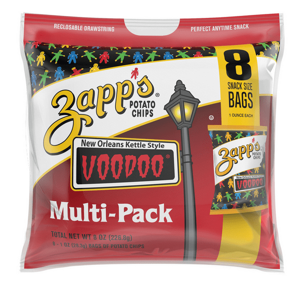 Zapp S Voodoo New Orleans Kettle Style Potato Chips 1 Oz 8 Ct Multipack Sack Walmart Com Walmart Com