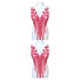 thumbnail image 2 of Injueey Los apliques de encaje de diamantes de imitación bordados con cuentas 3D de moda para proyectos de bricolaje con materiales son rojos rojo b 2piezas, 2 of 6