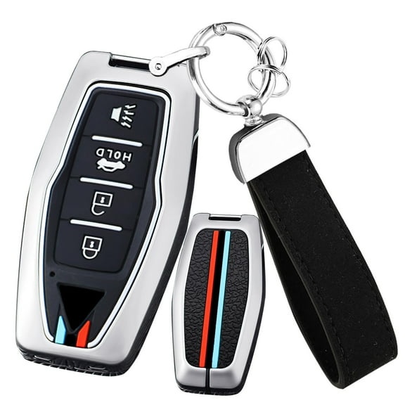 Car Key Cover Metal and Silicone Key Shell Stylish Key Fob Case Compatible with Mitsubishi Outlander 2022 2023 Key Remote Full Protection Key Holder