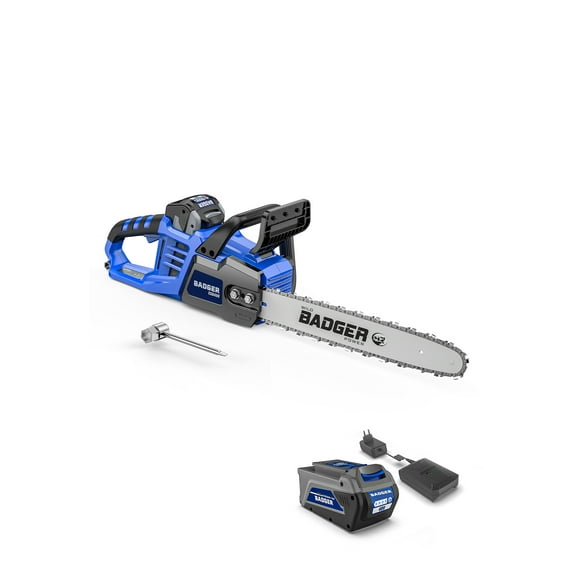 WILD BADGER POWER Electric Chainsaw Cordless 40V 16" Brushless , 4.0 Ah Battery and Charger