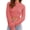 Pink, variant on Long Sleeve Womens Sexy Crew Neck Cropped Sweaters Ribbed Knit Crop Pullover