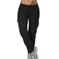 thumbnail image 1 of Pantalones de chándal para mujer con bolsillos Pantalones deportivos de entrenamiento Pantalones casuales, 1 of 3