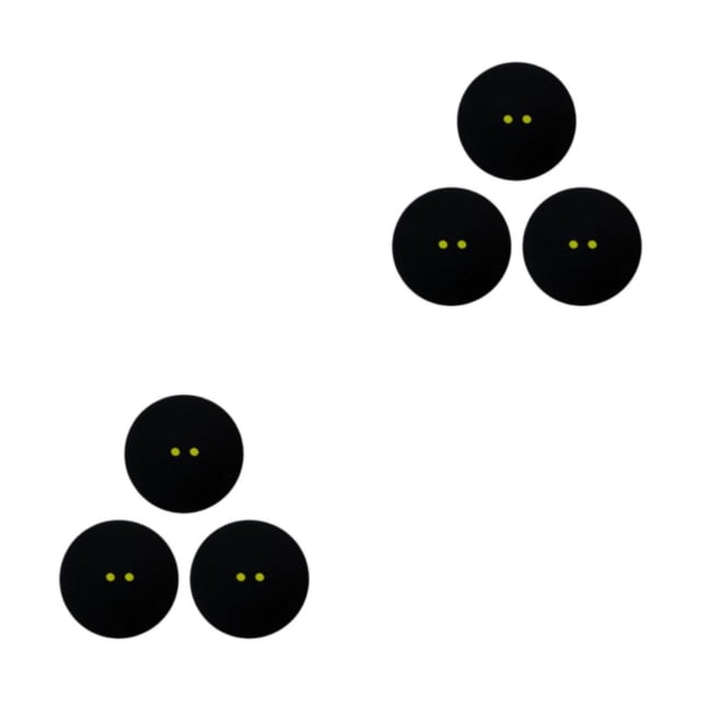 Toystoory Juegos combinados de larga duración negros - Bolas de goma de baja velocidad con puntos amarillos Bolas de squash profesionales Doble Doble punto amarillo 2piezas