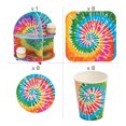 thumbnail image 2 of Tie-Dye Swirl Deluxe Disposable Tableware Kit 59 Pc, 2 of 3