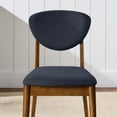 thumbnail image 4 of Best Choice Products 2-Piece Mid-Century Modern Wood & Upholstered Dining Chair Set - Walnut/Navy Blue, 4 of 8