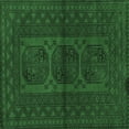 thumbnail image 1 of Ahgly Company Indoor Square Southwestern Emerald Green Country Area Rugs, 3' Square, 1 of 4