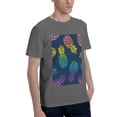 thumbnail image 2 of Bingfone Abstract Bright Pineapple Fruit Retro Men'S Loose Fit Short-Sleeve Pocket T-Shirt, 2 of 7