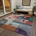 thumbnail image 6 of Addison Rugs Chantille Indoor/Outdoor Transitional Geometric Orange Washable Rectangle Rug, 9' x 12', 6 of 6