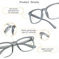 thumbnail image 5 of LifeArt Blue Light Blocking Glasses with Spring Hinge, Anti Eyestrain, Computer Reading Glasses, Gaming Glasses, TV Glasses for Women Men, Anti Glare (Clear Gray,+2.50 Magnification), 5 of 5