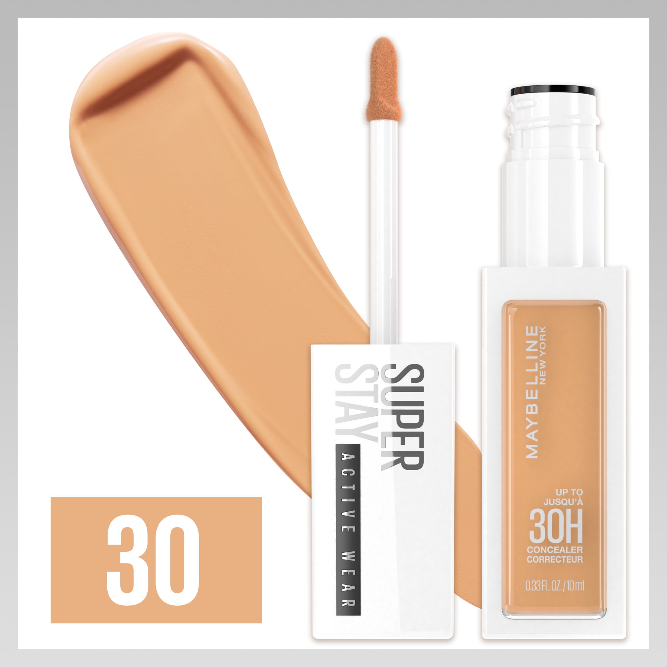 (2 pack) Maybelline Super Stay Longwear Liquid Concealer, Full Coverage, 30, 0.33 fl oz